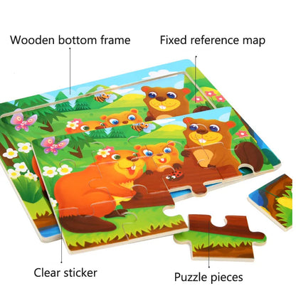 Animal Cognitive Jigsaw Puzzle