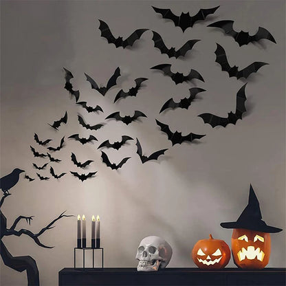 Halloween 3D Black Bat Wall Stickers