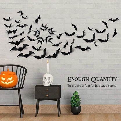 Halloween 3D Black Bat Wall Stickers