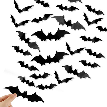 Halloween 3D Black Bat Wall Stickers