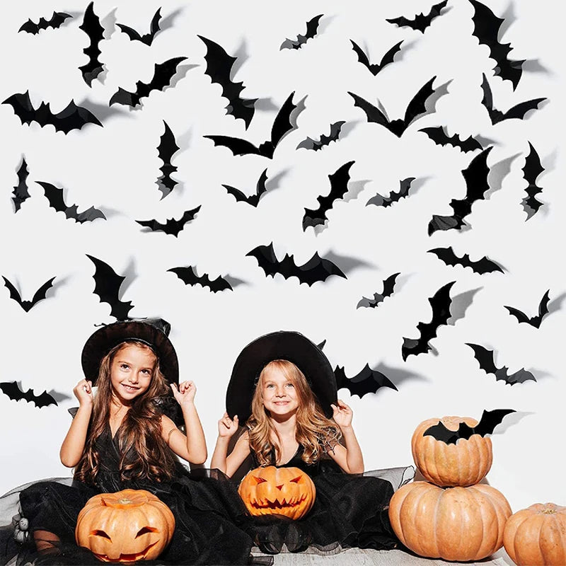 Halloween 3D Black Bat Wall Stickers