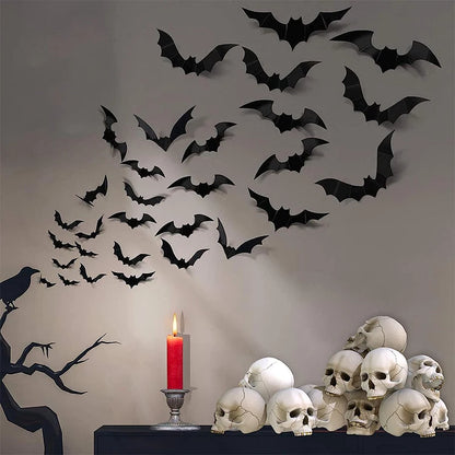 Halloween 3D Black Bat Wall Stickers